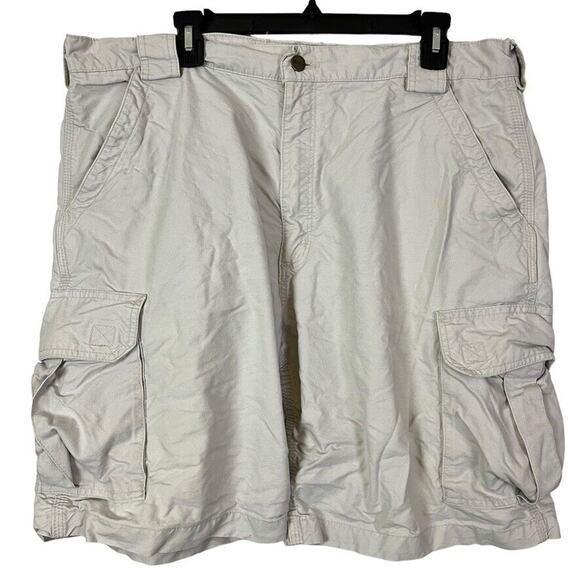 Carhartt B143 Mens Cargo Work Shorts Light Putty Neutral Hiking Summer sz 40 - Picture 1 of 16